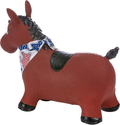 Ulysse- Skippy : Cheval Marron Balancines de Peluche, Multicolor (7011