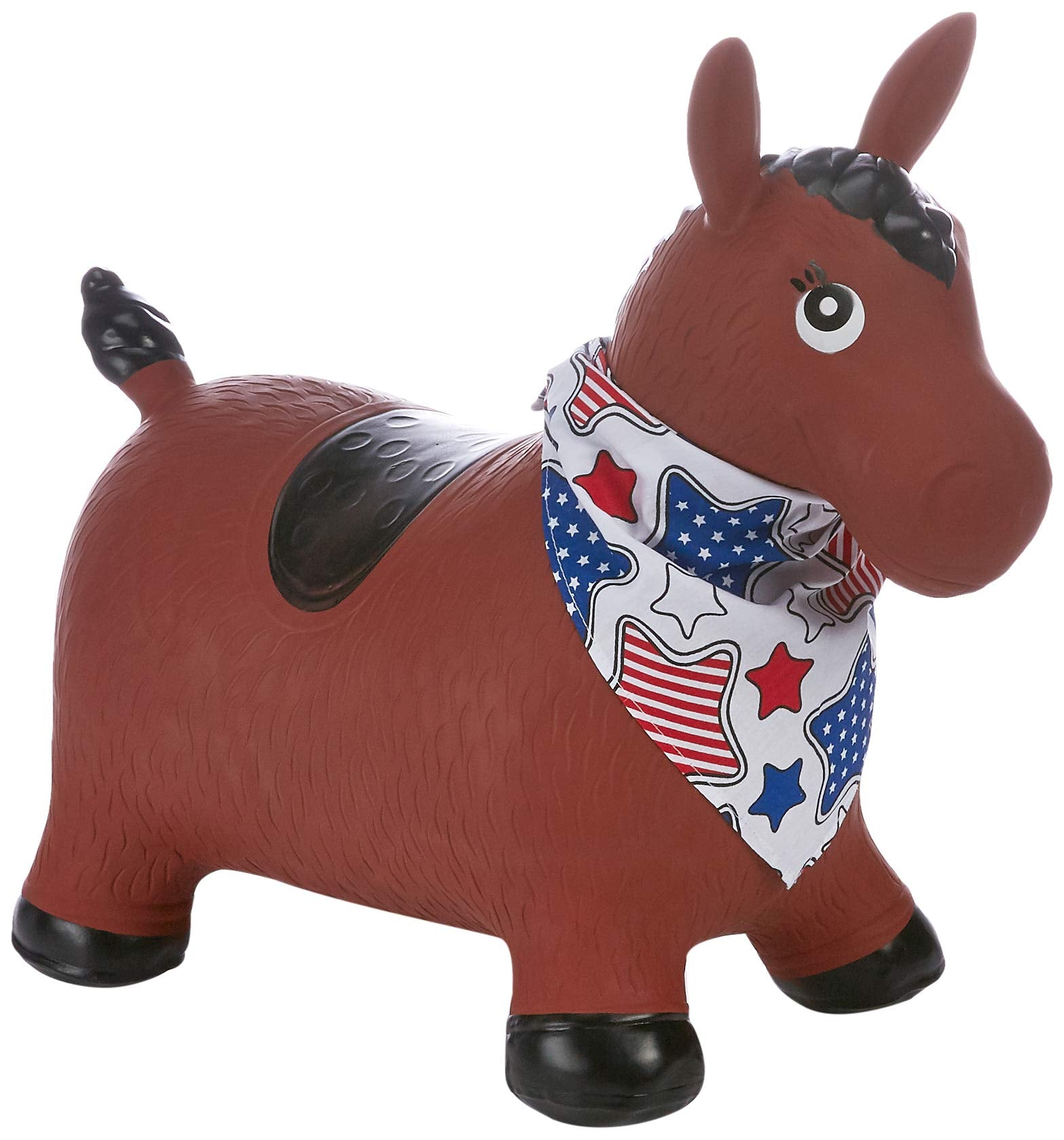Ulysse- Skippy : Cheval Marron Balancines de Peluche, Multicolor (7011