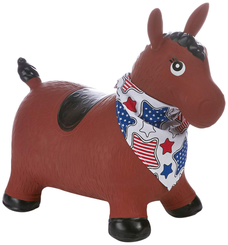 Ulysse- Skippy : Cheval Marron Balancines de Peluche, Multicolor (7011