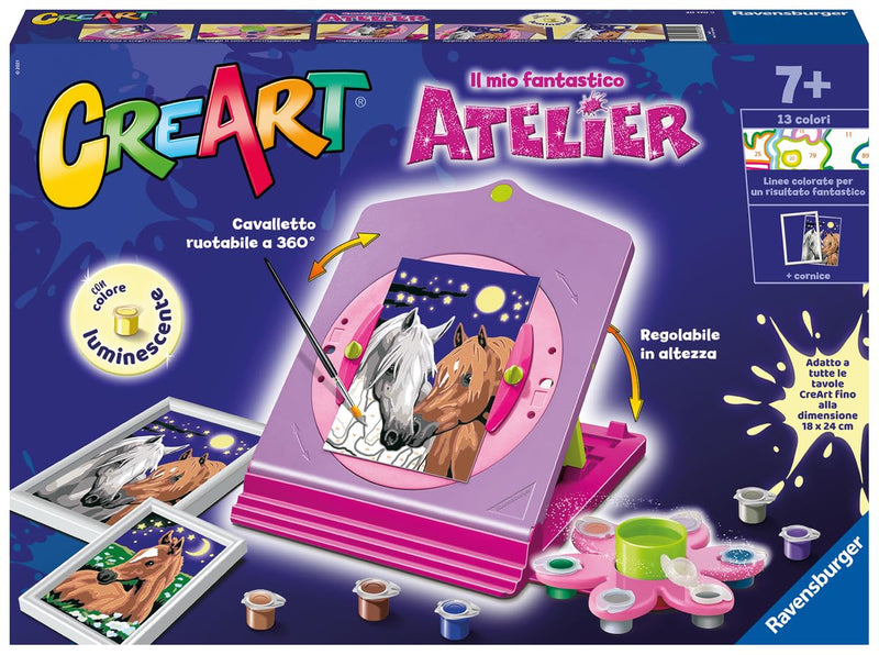 Ravensburger - Il Mio Atelier CreArt, Cavalli, Dipingere 7+ Anni, 201709