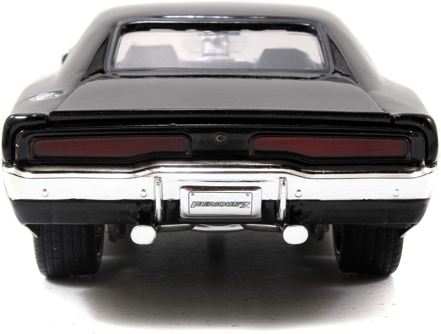 Jada Toys Fast & Furious Dom's 1970 Dodge Charger Street Car Tuning Model 1:24 Scale Opening Doors, Boot & Removable Bonnet, wheel, Includes Dominic Toretto Figure, Black