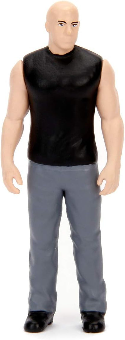 Jada Toys Fast & Furious Dom's 1970 Dodge Charger Street Car Tuning Model 1:24 Scale Opening Doors, Boot & Removable Bonnet, wheel, Includes Dominic Toretto Figure, Black