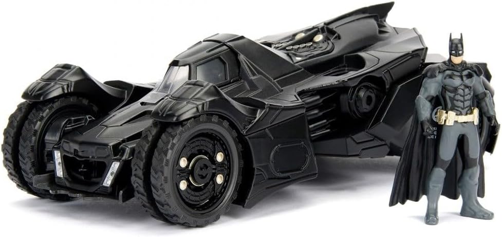 Jada Toys 253215004 Arkham Knight Batmobile Highly Detailed 1:24 Model Car Including Batman Figure, Cockpit and Doors Can Be Opened with wheel, Black