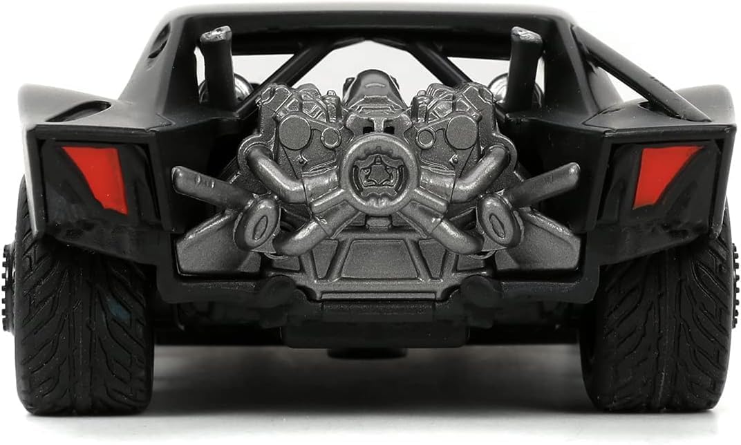 Jada Toys 253213008 The Batman Batmobile with Figure 1:32 in CDU, Black/White