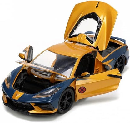 Jada MARVEL X-MEN WOLVERINE CHEVY CORVETTE 1:24 WITH FIGURE