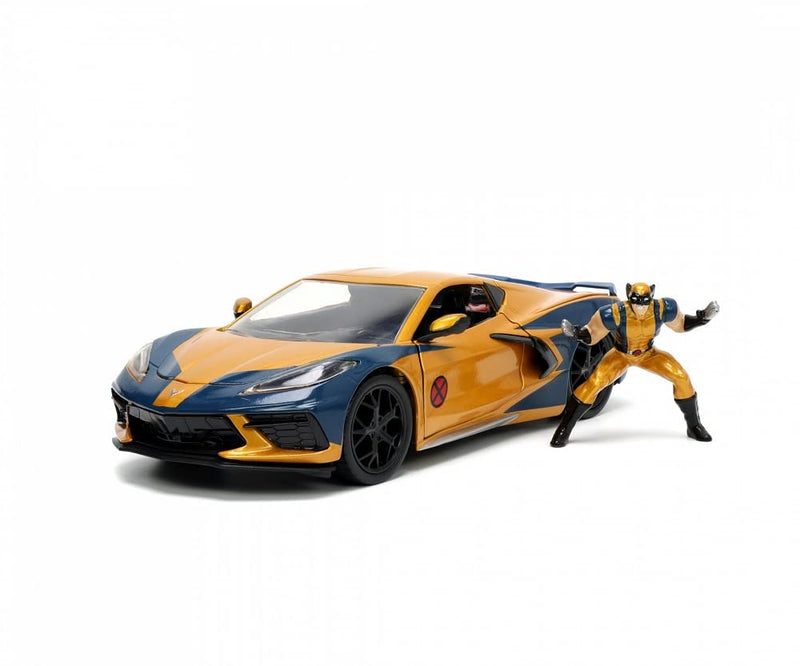 Jada MARVEL X-MEN WOLVERINE CHEVY CORVETTE 1:24 WITH FIGURE