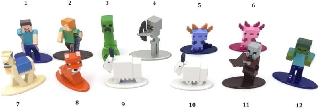 Jada Toys Minecraft 253261002 Multi-Color Nano Figures, 1 Unit, Assorted Model