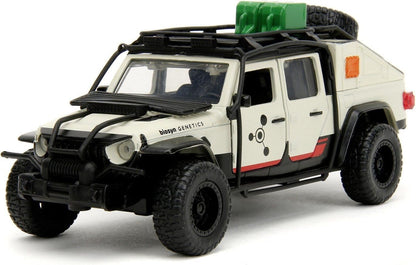 Jada- Jurassic World Coche Jeep Gladiator, De la Película Jurassic World Dominion 2022, Escala 1:32 (15cm), Metálico, Partes móviles, A partir de 8 Años (253252023