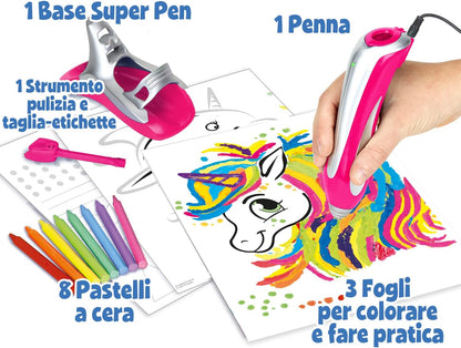 CRAYOLA - Neon Unicorn Super Pen, Wax Crayons Melt Game and Create Relief Drawings, Creative Activity and Gift for Children, Age 8+, 25-0510