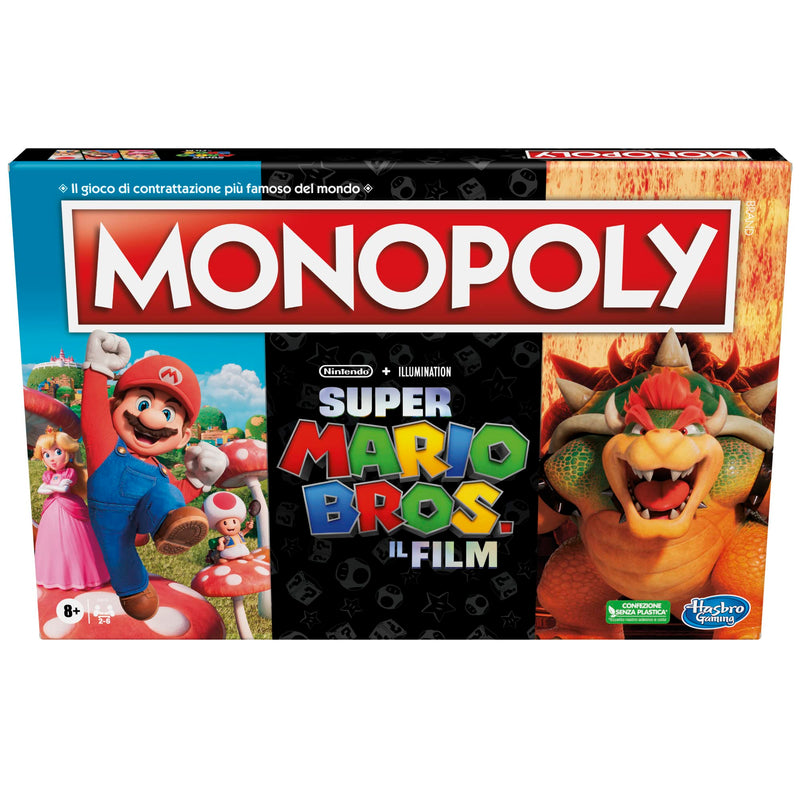 Monopoly - Super Mario Bros Edizione ispirata al film, gioco da tavolo per bambini e bambine, contiene la pedina di Bowser
