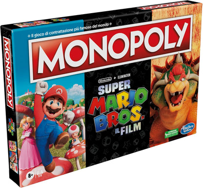 Monopoly - Super Mario Bros Edizione ispirata al film, gioco da tavolo per bambini e bambine, contiene la pedina di Bowser