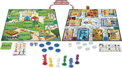 Hasbro Gaming Cluedo Junior, Gioco da Tavolo 2 in 1 con Tabellone Fronte-Retro, Gioco di Investigazione per Bambini e Bambine dai 4 Anni in Su per 2-6 Giocatori