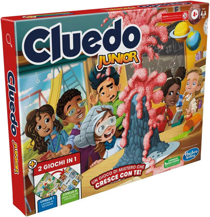 Hasbro Gaming Cluedo Junior, Gioco da Tavolo 2 in 1 con Tabellone Fronte-Retro, Gioco di Investigazione per Bambini e Bambine dai 4 Anni in Su per 2-6 Giocatori