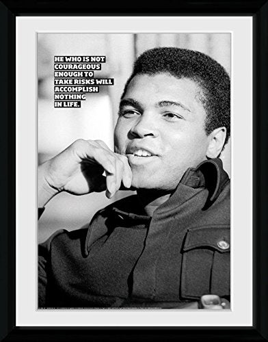 GB Eye, Muhammad Ali, Courageous, Framed Photographic, 16x12, Wood, Various