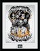 DC Comics Suicide Squad-Group Orange Flame Framed Photograph, Wood, Multi-Colour, 30 X 40 cm