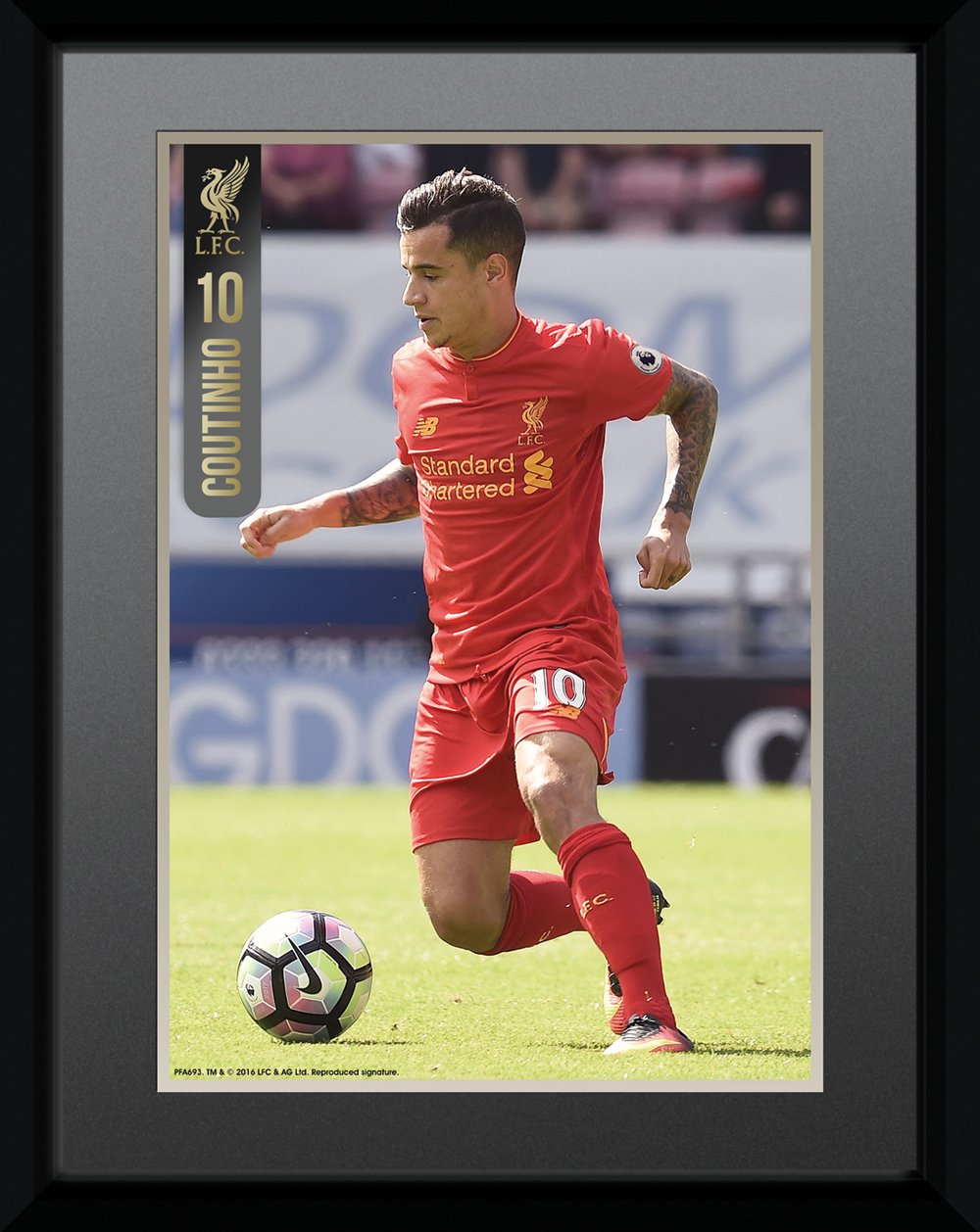 Liverpool: Coutinho 16/17 (Stampa In Cornice 15X20 Cm)
