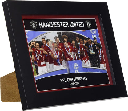 GB Eye Manchester United, EFL Cup Winners 16/17" Framed Print, Multi-Colour, 20 x 15 cm
