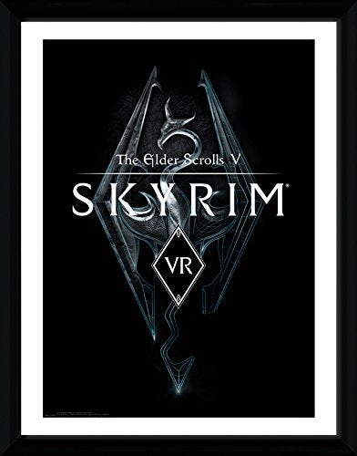 GB Eye LTD, Skyrim, VR Game Cover, Framed Print 30x40cm, Wood, Various, 52 x 44 x 3 cm