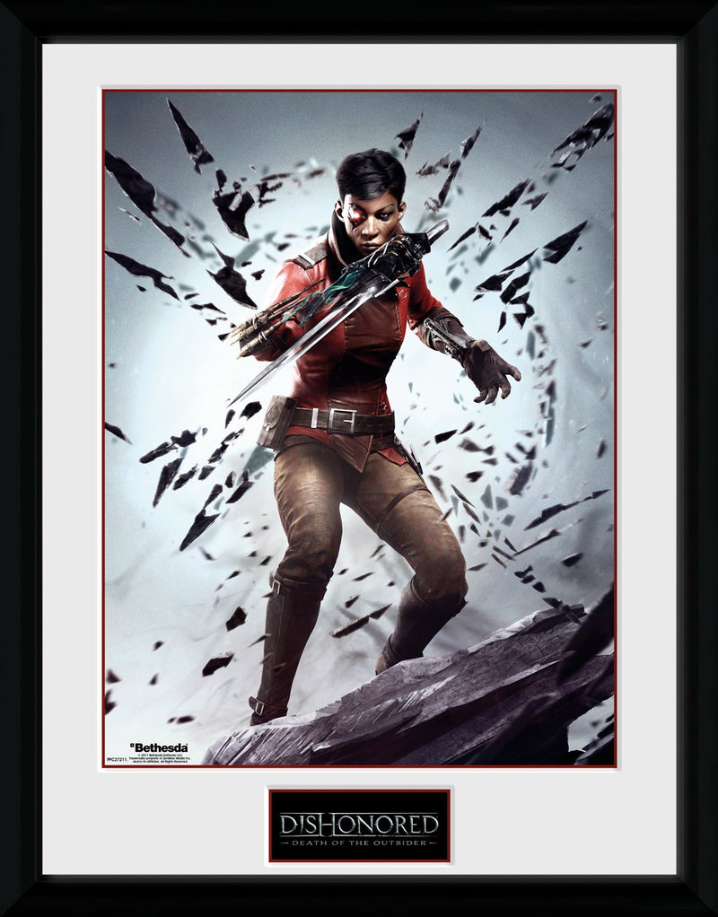GB eye Dishonored, Death of an Outsider Cover, Framed Print 30x40cm, Wood, Multi-Colour