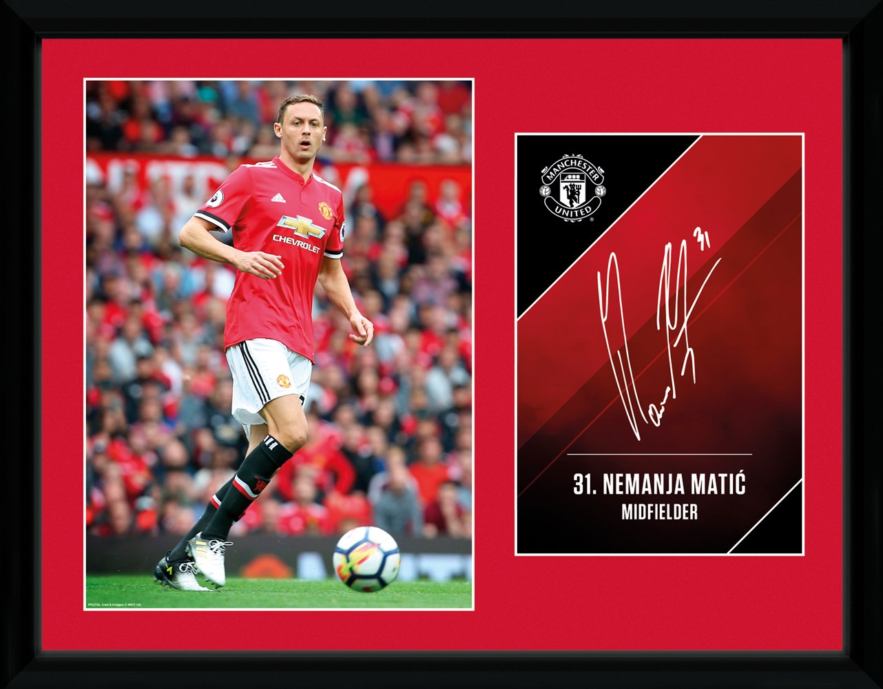 GB eye LTD, Manchester United, Matic 17/18, Framed Print 30x40cm, Wood, Various