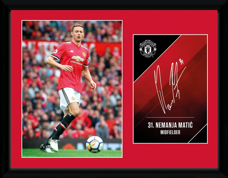 GB eye LTD, Manchester United, Matic 17/18, Framed Print 30x40cm, Wood, Various