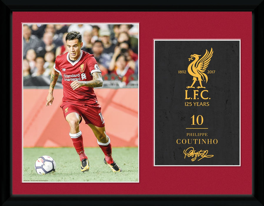 Liverpool: Coutinho 17/18 (Stampa In Cornice 30X40Cm)