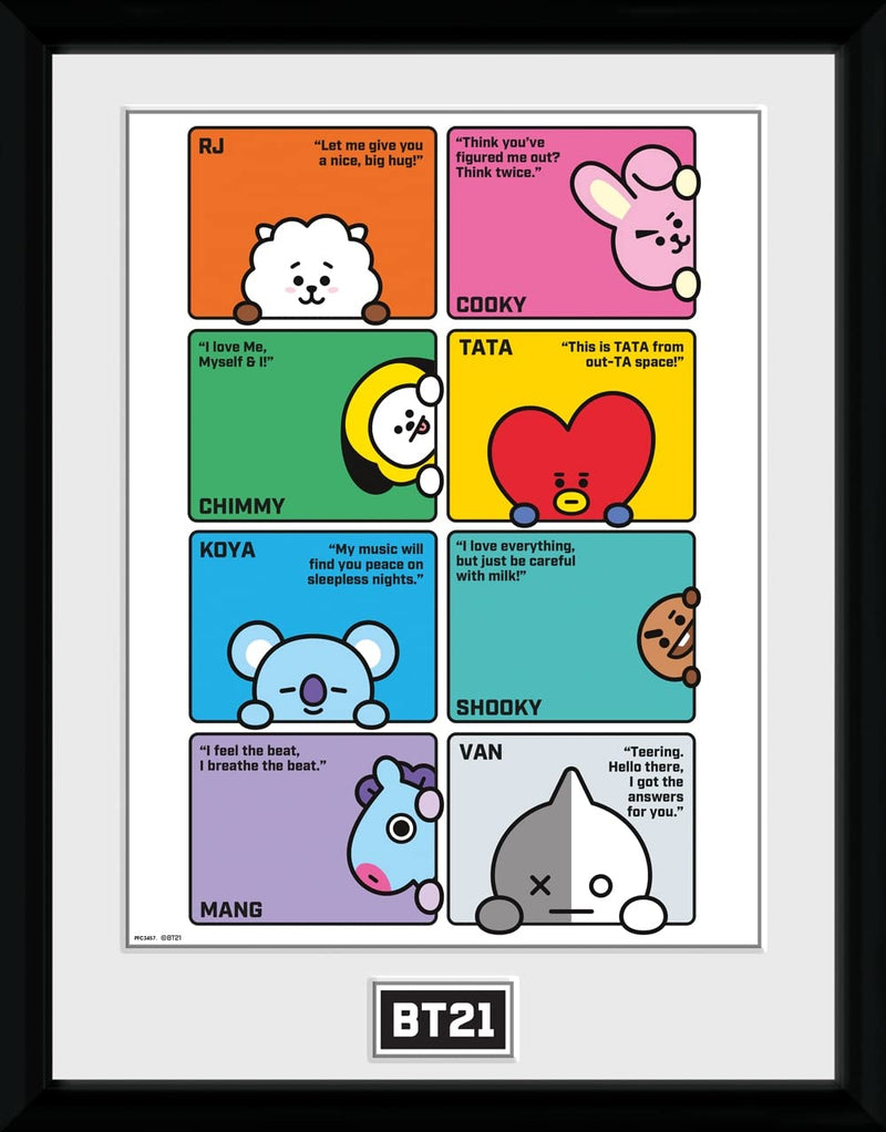 GB eye BT21 Compilation 30 x 40cm Framed Collector Print