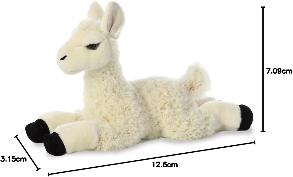 Aurora 12281 12-inch Flopsie Teddy Llama - Cream and Black