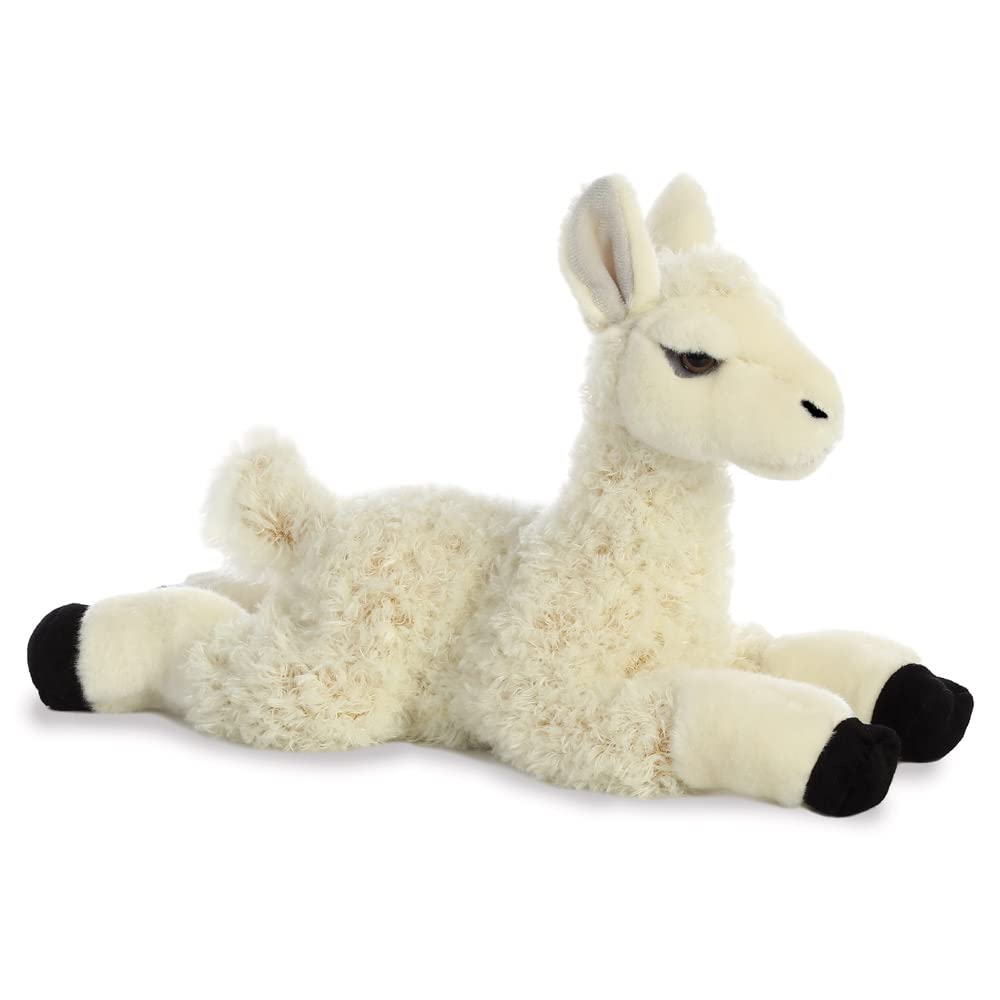 Aurora 12281 12-inch Flopsie Teddy Llama - Cream and Black