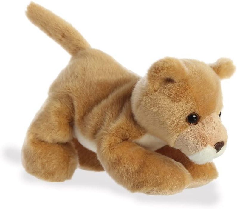 Aurora- Leona de Peluche, colección Mini Flopsie, Color Braun, 21 cm (0060013285