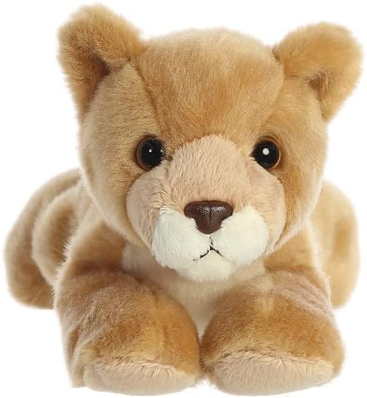 Aurora- Leona de Peluche, colección Mini Flopsie, Color Braun, 21 cm (0060013285