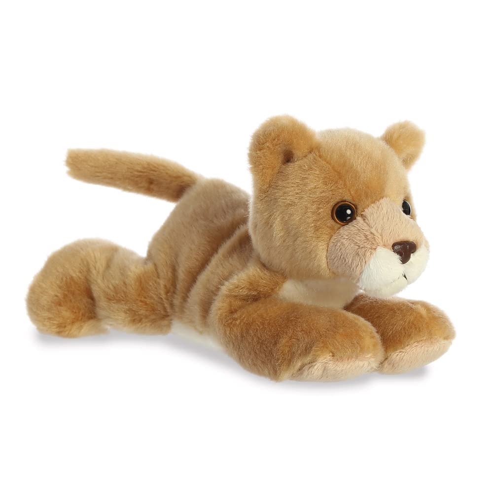 Aurora- Leona de Peluche, colección Mini Flopsie, Color Braun, 21 cm (0060013285