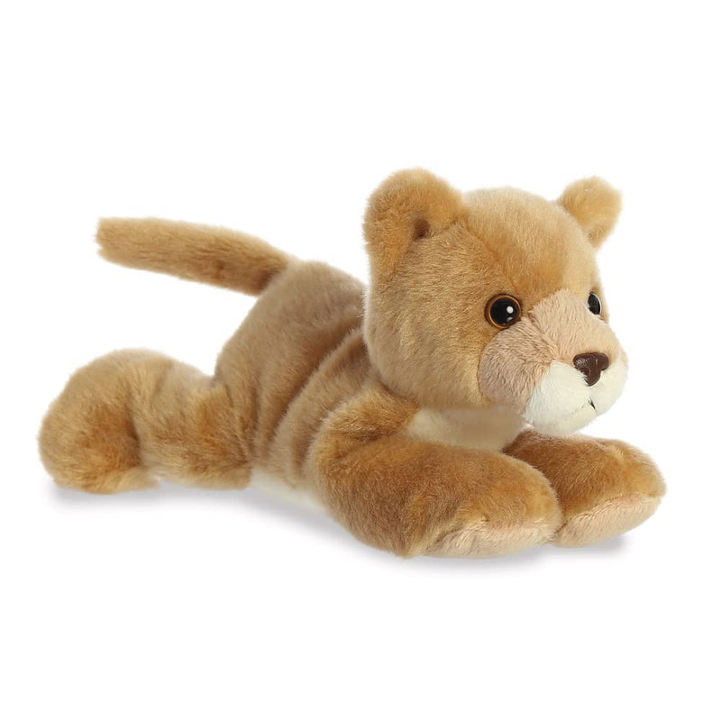 Aurora- Leona de Peluche, colección Mini Flopsie, Color Braun, 21 cm (0060013285