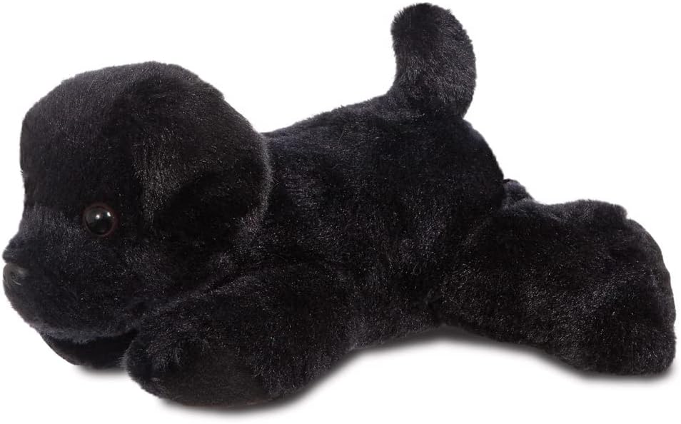 Aurora, 31295, Mini Flopsies Blackie Black Labrador Dog, 8in, Soft Toy, 8" 8" Single