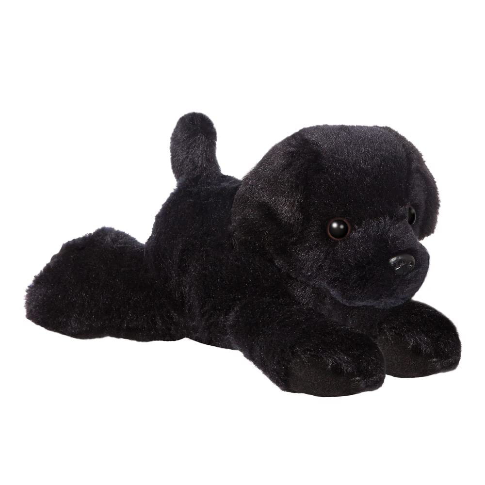 Aurora, 31295, Mini Flopsies Blackie Black Labrador Dog, 8in, Soft Toy, 8" 8" Single