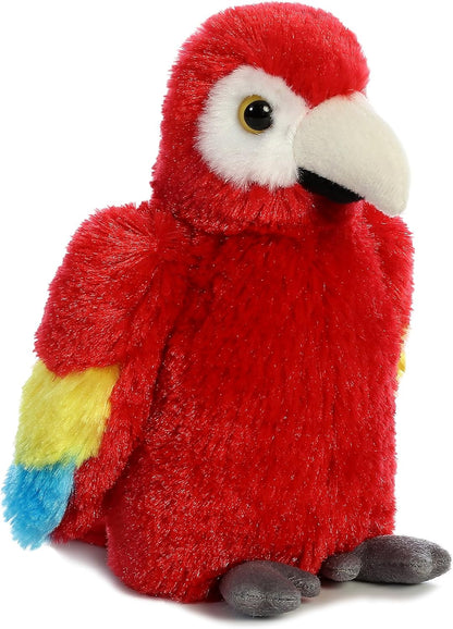 Aurora, 31738, Mini Flopsie Scarlet Macaw Parrot, 8In, Soft Toy, Red