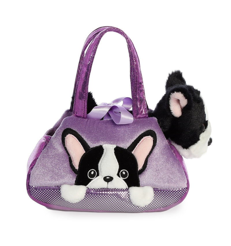 Aurora, 32829, Fancy Pal, Peek-A-Boo French Bulldog, 8In, Soft Toy, Purple and Black