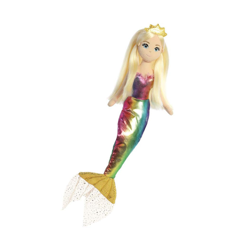Aurora, 33318, Sea Sparkles, Amanda Mermaid, 18In, Blonde, Soft Toy, for children, Multi-Coloured