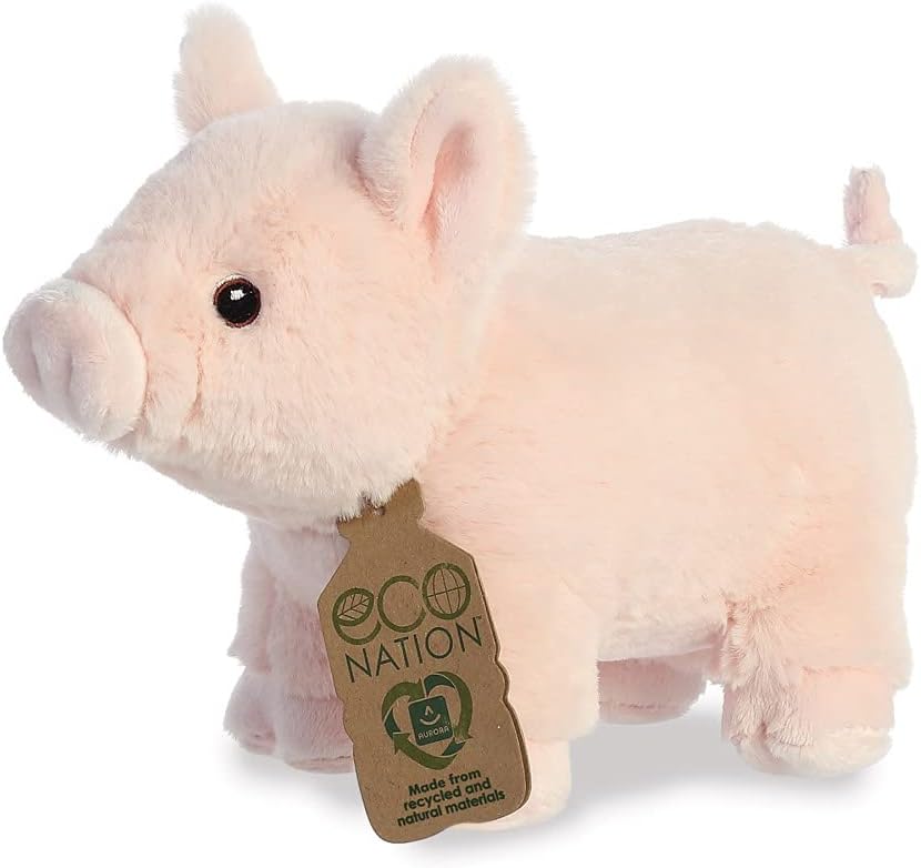 Aurora, 35025, Eco Nation Pig 9.5In, Soft Toy, Pink