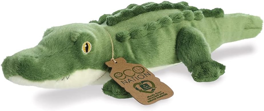 Aurora, 35036, Eco Nation Alligator, 14In, Soft Toy, Green