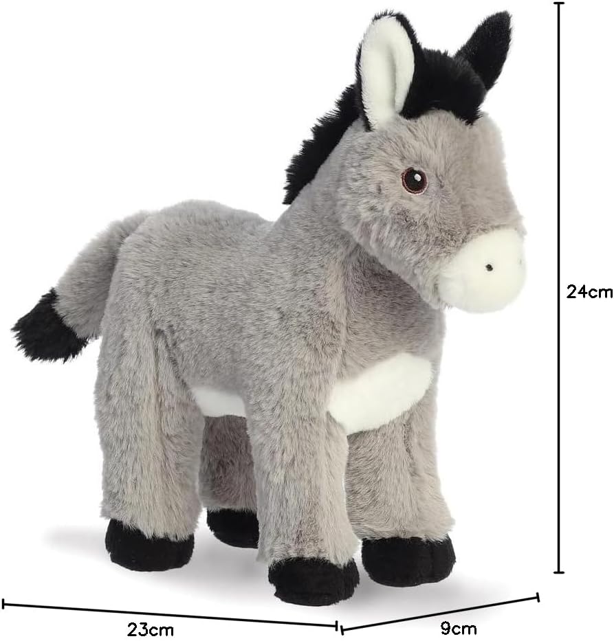 AURORA, 35053, Eco Nation Donkey, 11In, Soft Toy, Grey