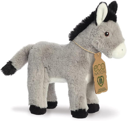 AURORA, 35053, Eco Nation Donkey, 11In, Soft Toy, Grey