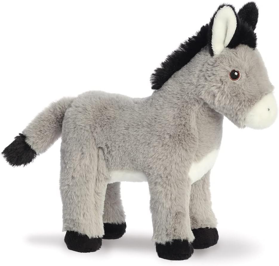 AURORA, 35053, Eco Nation Donkey, 11In, Soft Toy, Grey