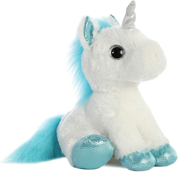 Aurora, 60957, Sparkle Tales, Frosty Unicorn, 12In, Soft Toy, White and Blue