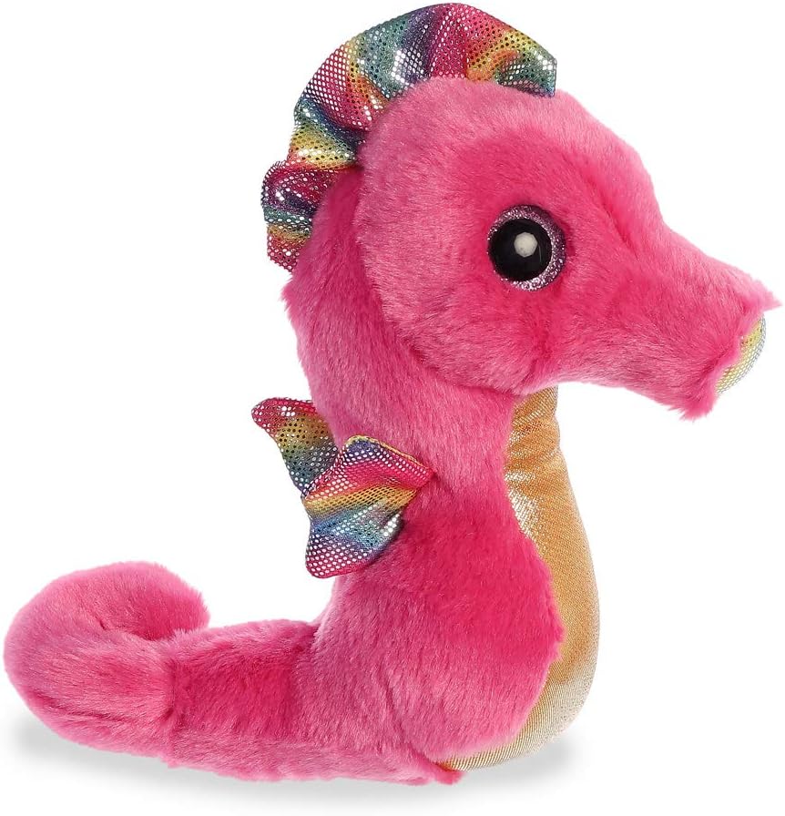 AURORA, 61028, Sparkle Tales, Reef Sea Horse, 7In, Soft Toy, Pink