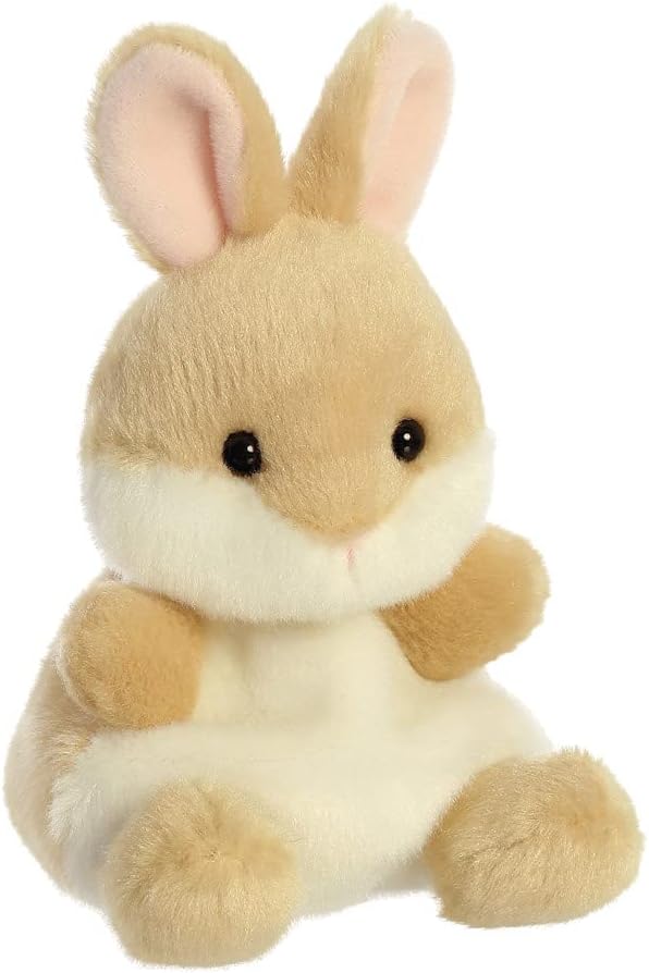 Aurora Palm Pals, Ella the Bunny Soft Toy, 61243, 5 inches, Beige , Brown Single
