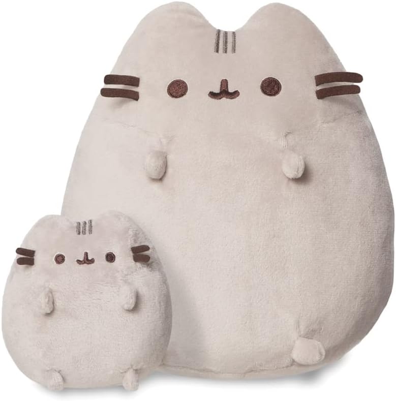 Aurora World- Pusheen Aurora, 61458, BT21 Official Merchandise, Peluche Cooky, 18cm, Marrón, Color Gris (61486