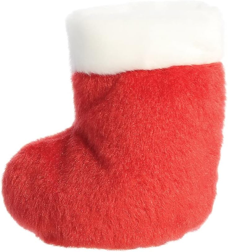 Aurora, 99220, Palm Pals Holly Christmas Stocking, 5In, Soft Toy, Red & White