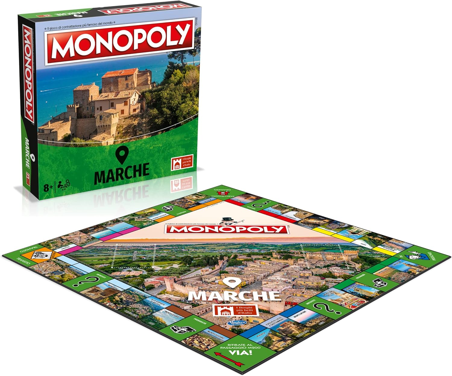 Winning Moves, Italy's most beautiful villages Marche edition, Italian edition, family game, for 8 years +