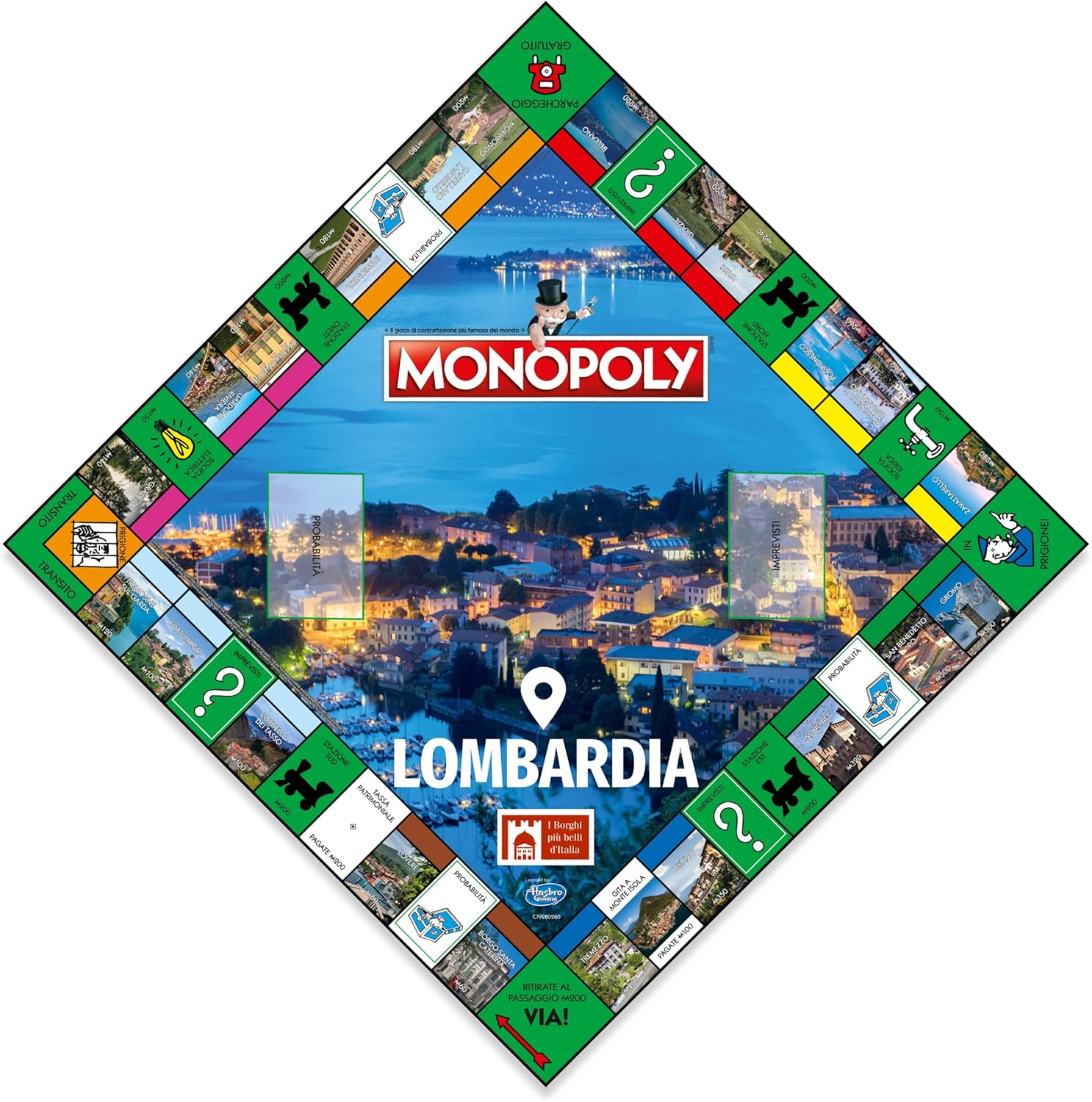 Winning Moves, Italy's most beautiful villages Lombardy edition, Italian edition, family game, from 8 years +